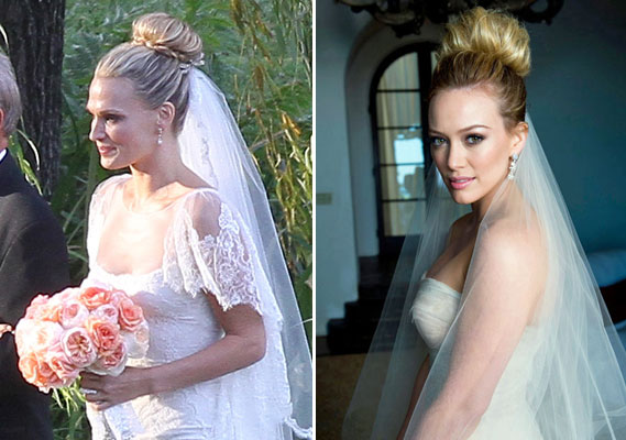 Molly Sims and Hilary Duff both chose an elegant ballerina bun for their