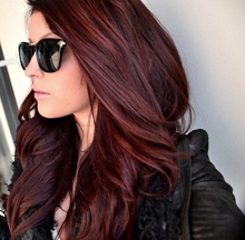 dark red and brown hair color