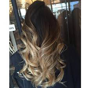 Ombre Balayage Creamy Color Caramel Color Long Hair Long Layers Wavy Hair in Austin Round Rock