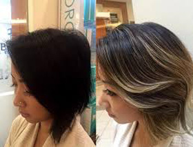 Ombre Balayage Short Hair Bob Caramel Color Blonde Color in Austin Round Rock