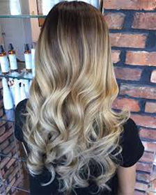 Ombre Golden Blonde Long Layer Long Hair in Austin Round Rock