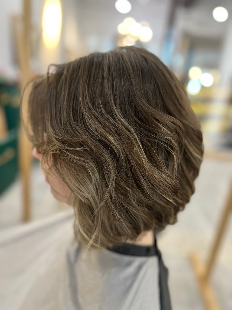 Bob with natural balayage